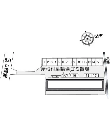 ★手数料０円★広島市安佐北区亀山１丁目 月極駐車場